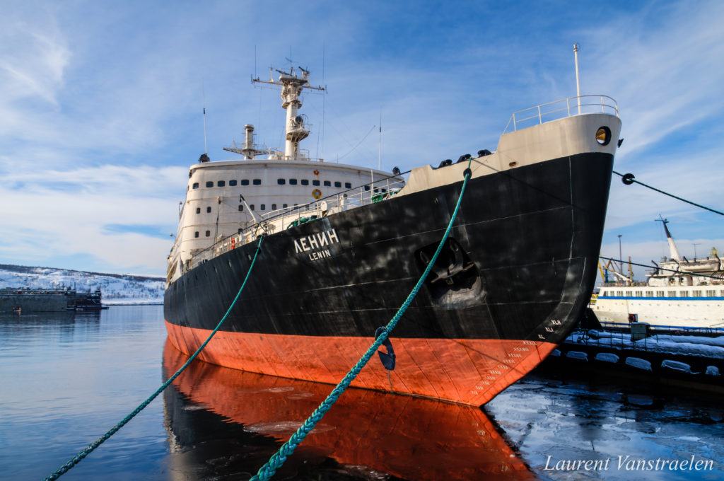 Lenine boat in the Murmansk port