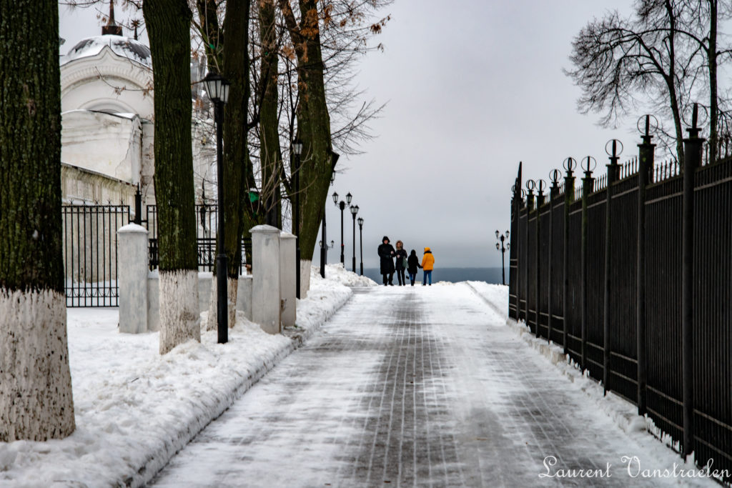 The Pushkin park in the winter in Vladimir