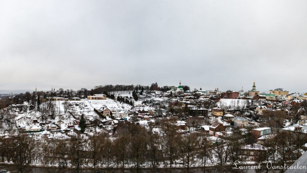 Panoramic of the west part of Vladimir from the Pushkin Park