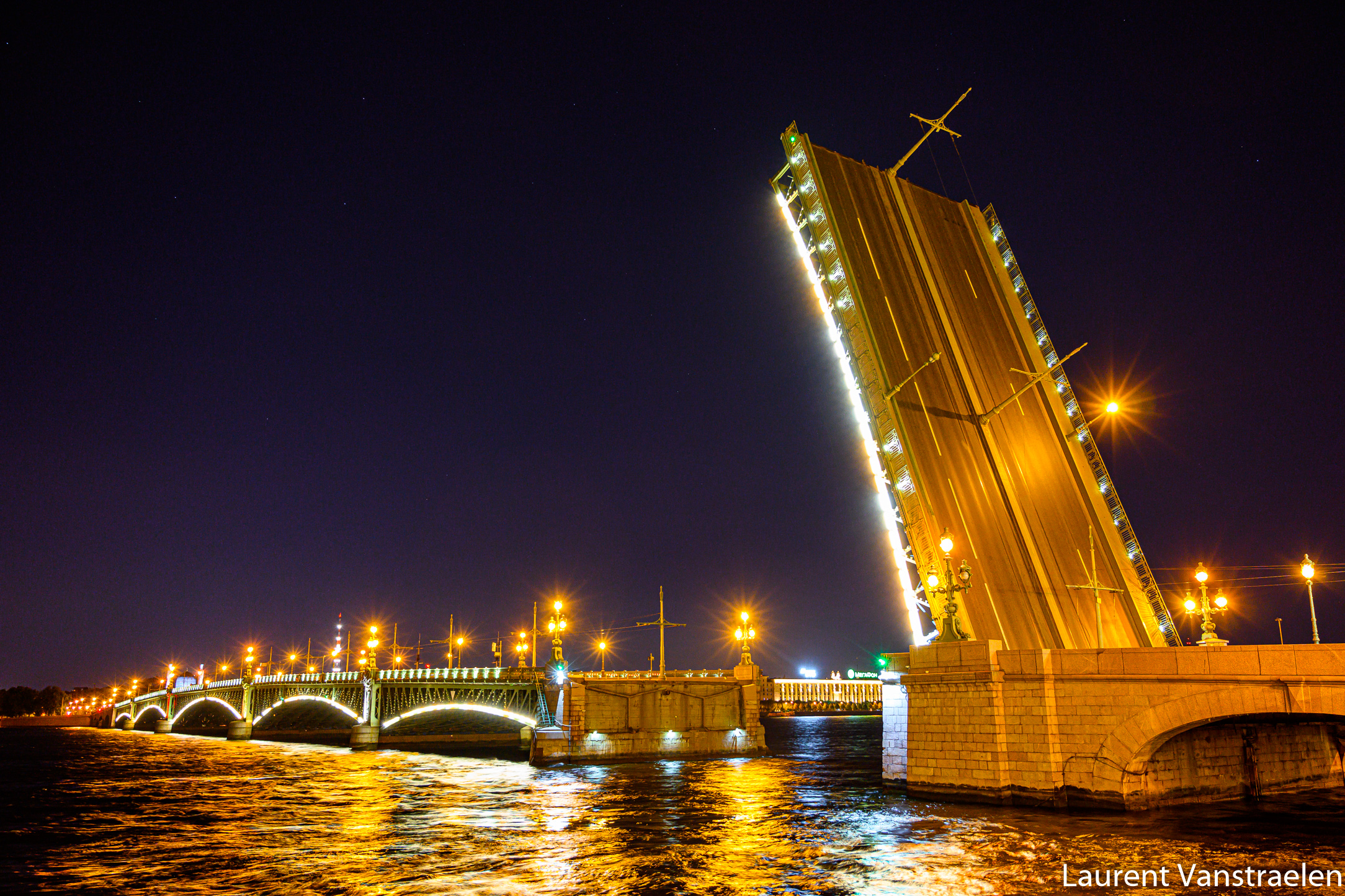 Opening of the bridges in Saint Petersburg